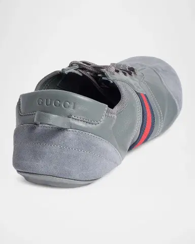 Gucci Men's Flex Suede Low-Top Sneakers | Thumbnail 2 Gucci Men's Flex Suede Low-Top Sneakers | Thumbnail 2