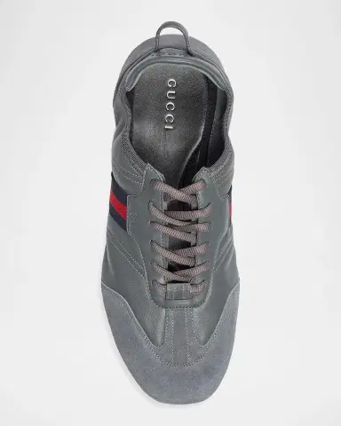 Gucci Men's Flex Suede Low-Top Sneakers | Thumbnail 4 Gucci Men's Flex Suede Low-Top Sneakers | Thumbnail 4