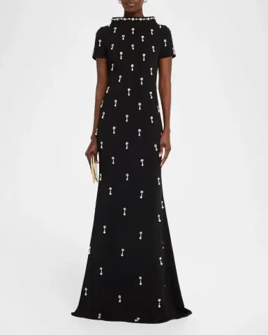 BADGLEY MISCHKA Crystal Embellished Mermaid Gown | Thumbnail 2 BADGLEY MISCHKA Crystal Embellished Mermaid Gown | Thumbnail 2