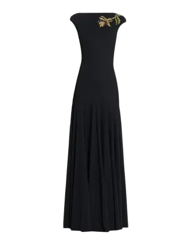 Chiara Boni La Petite Robe Isolda Beaded 3D Flower Appliqué Drop-Waist Maxi Dress | Thumbnail 1 Chiara Boni La Petite Robe Isolda Beaded 3D Flower Appliqué Drop-Waist Maxi Dress | Thumbnail 1