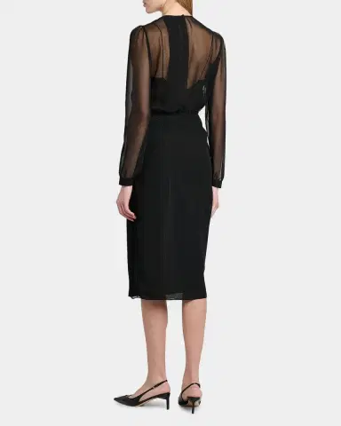Tom Ford Pervinca Ribbed Midi Dress | Thumbnail 3 Tom Ford Pervinca Ribbed Midi Dress | Thumbnail 3