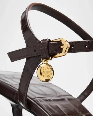 LOEWE 90mm Toy Croc-Embossed Leather Sandals | Thumbnail 5 LOEWE 90mm Toy Croc-Embossed Leather Sandals | Thumbnail 5