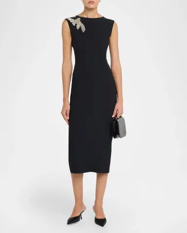 Chiara Boni La Petite Robe Doradus Beaded Midi Sheath | Thumbnail 4 Chiara Boni La Petite Robe Doradus Beaded Midi Sheath | Thumbnail 4