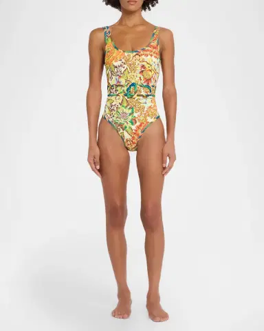ALÉMAIS Charlie Floral Belted One-Piece wimsuit | Thumbnail 2 ALÉMAIS Charlie Floral Belted One-Piece wimsuit | Thumbnail 2
