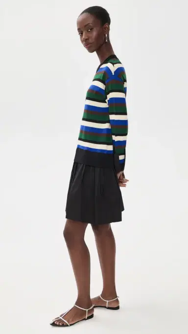 SIMONMILLER Pip Poplin Combo Dress Rugby tripe | Thumbnail 4 SIMONMILLER Pip Poplin Combo Dress Rugby tripe | Thumbnail 4