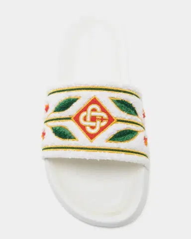 Casablanca Logo Embroidered Slides | Thumbnail 4 Casablanca Logo Embroidered Slides | Thumbnail 4