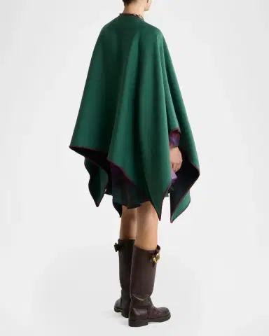 Etro Reversible Jacquard Cape | Thumbnail 3 Etro Reversible Jacquard Cape | Thumbnail 3