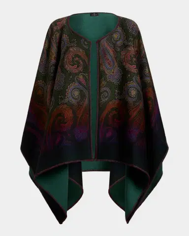 Etro Reversible Jacquard Cape | Thumbnail 8 Etro Reversible Jacquard Cape | Thumbnail 8