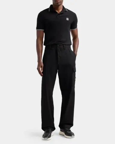 Stone Island Men's Stretch Cotton Pique Polo Shirt | Thumbnail 2 Stone Island Men's Stretch Cotton Pique Polo Shirt | Thumbnail 2