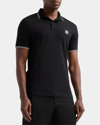 Stone Island Men's Stretch Cotton Pique Polo Shirt | Thumbnail 5 Stone Island Men's Stretch Cotton Pique Polo Shirt | Thumbnail 5