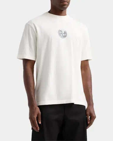 Stone Island Men's Logo Cotton Crewneck T-Shirt | Thumbnail 5 Stone Island Men's Logo Cotton Crewneck T-Shirt | Thumbnail 5