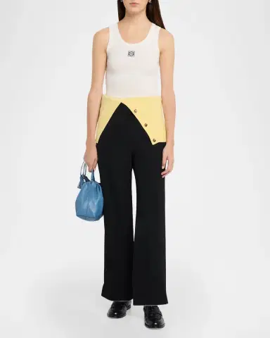LOEWE Removable-Flap Wool-Cotton Trousers | Thumbnail 2 LOEWE Removable-Flap Wool-Cotton Trousers | Thumbnail 2