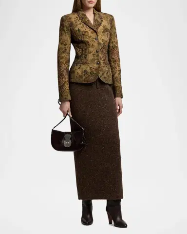 Ralph Lauren Collection Fontaine Wool-Blend Donegal Tweed Maxi Skirt | Thumbnail 2 Ralph Lauren Collection Fontaine Wool-Blend Donegal Tweed Maxi Skirt | Thumbnail 2