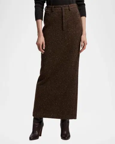 Ralph Lauren Collection Fontaine Wool-Blend Donegal Tweed Maxi Skirt | Thumbnail 4 Ralph Lauren Collection Fontaine Wool-Blend Donegal Tweed Maxi Skirt | Thumbnail 4