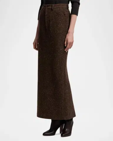 Ralph Lauren Collection Fontaine Wool-Blend Donegal Tweed Maxi Skirt | Thumbnail 6 Ralph Lauren Collection Fontaine Wool-Blend Donegal Tweed Maxi Skirt | Thumbnail 6