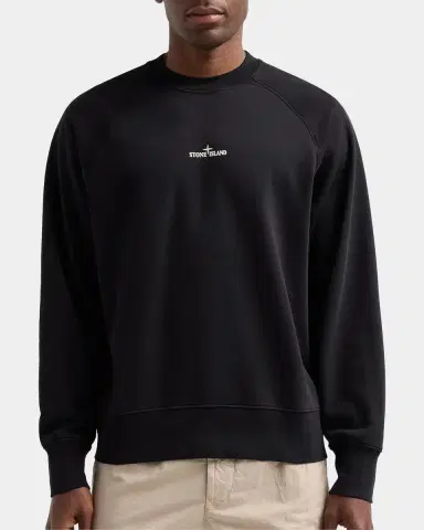 Stone Island Men's Felpa Cotton Crewneck Sweatshirt | Thumbnail 4 Stone Island Men's Felpa Cotton Crewneck Sweatshirt | Thumbnail 4