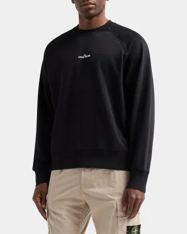 Stone Island Men's Felpa Cotton Crewneck Sweatshirt | Thumbnail 5 Stone Island Men's Felpa Cotton Crewneck Sweatshirt | Thumbnail 5