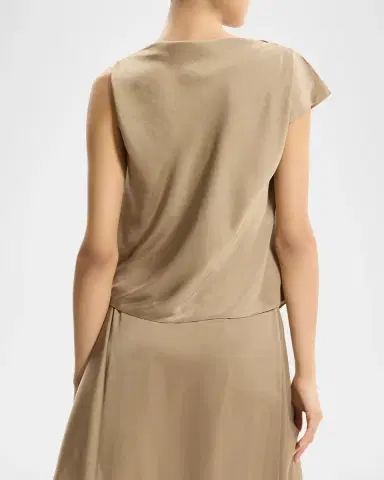 Theory Cowlneck Satin Blouse | Thumbnail 3 Theory Cowlneck Satin Blouse | Thumbnail 3