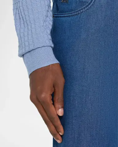 Emporio Armani Men's Medium-Wash Denim Straight-Leg Jeans | Thumbnail 5 Emporio Armani Men's Medium-Wash Denim Straight-Leg Jeans | Thumbnail 5