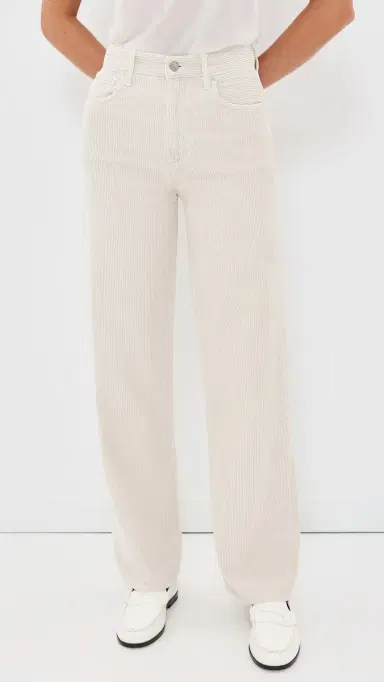 AGOLDE Ren High Rise Wide Leg Corduroy Pants Bone | Thumbnail 2 AGOLDE Ren High Rise Wide Leg Corduroy Pants Bone | Thumbnail 2