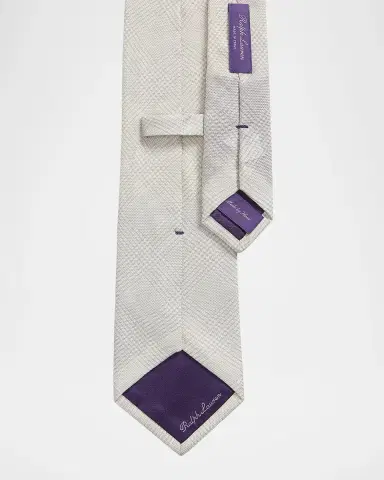 Ralph Lauren Men's Glen Plaid Cashmere-Silk Tie | Thumbnail 2 Ralph Lauren Men's Glen Plaid Cashmere-Silk Tie | Thumbnail 2