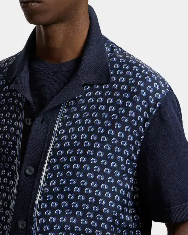 Ralph Lauren Purple Label Men's Silk-Cotton Short-Sleeve Cardigan | Thumbnail 4 Ralph Lauren Purple Label Men's Silk-Cotton Short-Sleeve Cardigan | Thumbnail 4