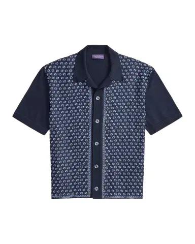 Ralph Lauren Purple Label Men's Silk-Cotton Short-Sleeve Cardigan | Thumbnail 1 Ralph Lauren Purple Label Men's Silk-Cotton Short-Sleeve Cardigan | Thumbnail 1