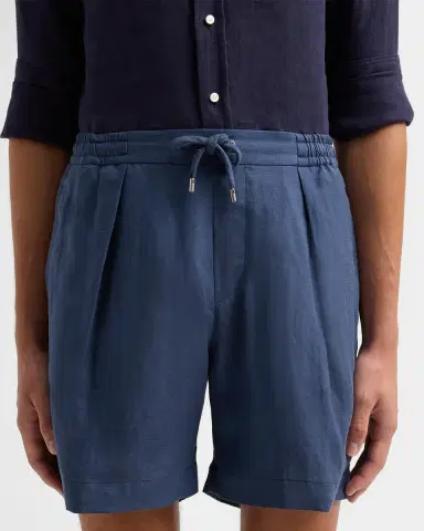 Ralph Lauren Purple Label Silk-Linen Drawstring Shorts | Thumbnail 3 Ralph Lauren Purple Label Silk-Linen Drawstring Shorts | Thumbnail 3