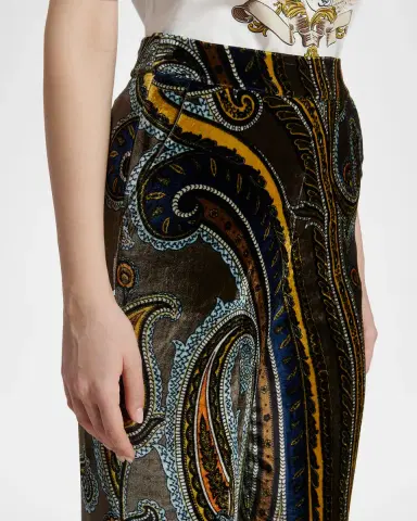 Etro Paisley Velvet Straight-Leg Pants | Thumbnail 5 Etro Paisley Velvet Straight-Leg Pants | Thumbnail 5