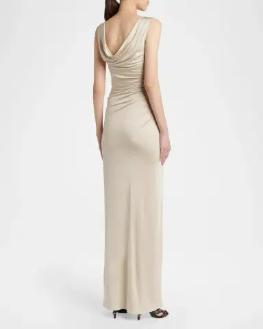 Versace Draped Sleeveless Gown | Thumbnail 3 Versace Draped Sleeveless Gown | Thumbnail 3
