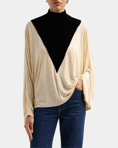 Zimmermann Valiant Velvet & Jersey Batwing Top | Thumbnail 4 Zimmermann Valiant Velvet & Jersey Batwing Top | Thumbnail 4