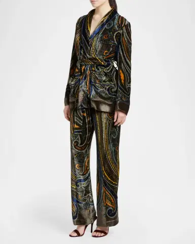 Etro Paisley Velvet Wrap Jacket | Thumbnail 2 Etro Paisley Velvet Wrap Jacket | Thumbnail 2