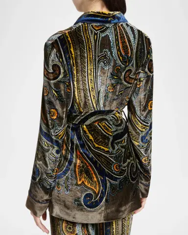 Etro Paisley Velvet Wrap Jacket | Thumbnail 3 Etro Paisley Velvet Wrap Jacket | Thumbnail 3