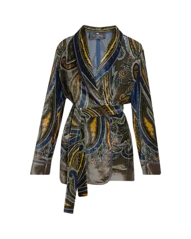Etro Paisley Velvet Wrap Jacket | Thumbnail 1 Etro Paisley Velvet Wrap Jacket | Thumbnail 1