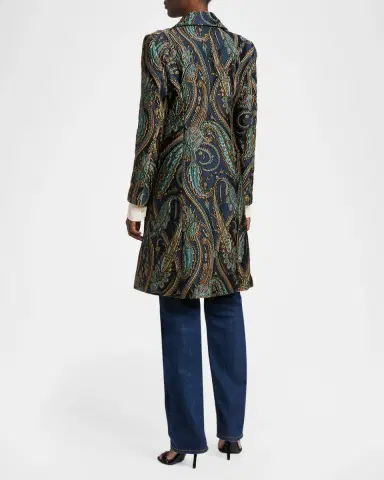 Etro Paisley Jacquard Single-Breasted Long Coat | Thumbnail 3 Etro Paisley Jacquard Single-Breasted Long Coat | Thumbnail 3