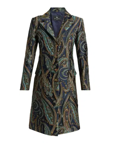 Etro Paisley Jacquard Single-Breasted Long Coat | Thumbnail 1 Etro Paisley Jacquard Single-Breasted Long Coat | Thumbnail 1
