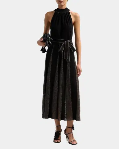 Zimmermann Valiant Metallic Halter Maxi Dress | Thumbnail 2 Zimmermann Valiant Metallic Halter Maxi Dress | Thumbnail 2