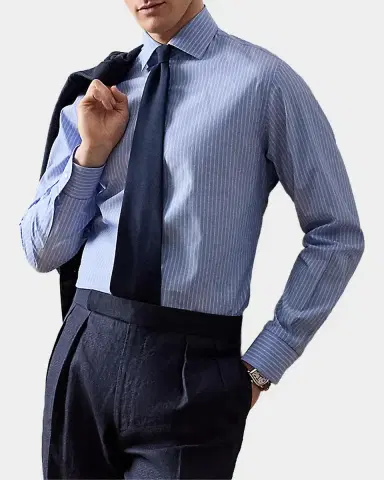 Ralph Lauren Men's Cotton Pinstripe Sport Shirt | Thumbnail 6 Ralph Lauren Men's Cotton Pinstripe Sport Shirt | Thumbnail 6