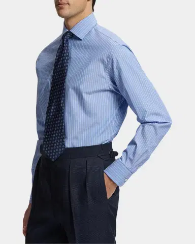 Ralph Lauren Men's Cotton Pinstripe Sport Shirt | Thumbnail 9 Ralph Lauren Men's Cotton Pinstripe Sport Shirt | Thumbnail 9