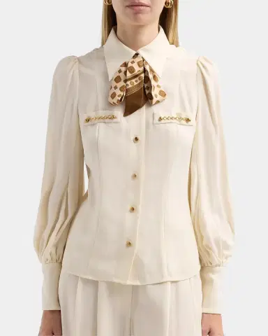 Zimmermann Utility Printed Tie-Neck Blouse | Thumbnail 5 Zimmermann Utility Printed Tie-Neck Blouse | Thumbnail 5
