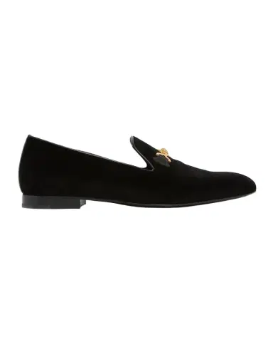 Versace Men's Medusa Velvet Loafers | Thumbnail 1 Versace Men's Medusa Velvet Loafers | Thumbnail 1