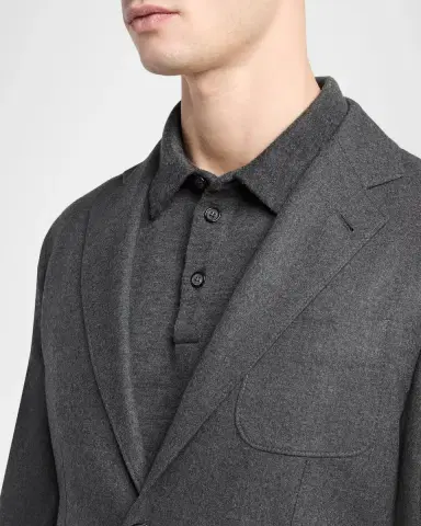 Giorgio Armani Men's Upton Cashmere-Stretch Blazer | Thumbnail 5 Giorgio Armani Men's Upton Cashmere-Stretch Blazer | Thumbnail 5