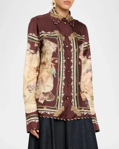 Zimmermann Valiant Silk Twill Shirt | Thumbnail 4 Zimmermann Valiant Silk Twill Shirt | Thumbnail 4