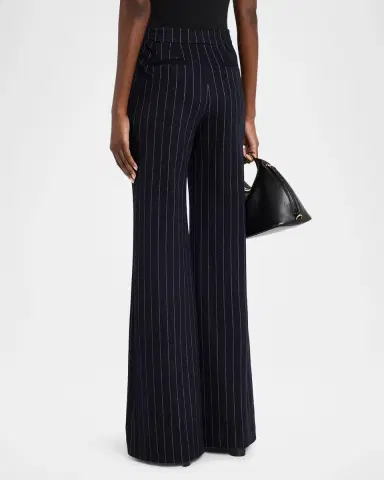 Lafayette 148 New York Lafayette Pinstripe Flare-Leg Pants | Thumbnail 3 Lafayette 148 New York Lafayette Pinstripe Flare-Leg Pants | Thumbnail 3