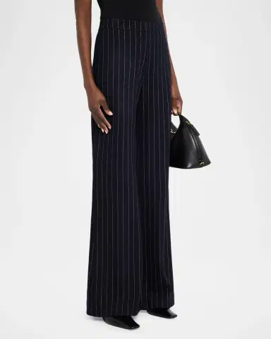 Lafayette 148 New York Lafayette Pinstripe Flare-Leg Pants | Thumbnail 4 Lafayette 148 New York Lafayette Pinstripe Flare-Leg Pants | Thumbnail 4