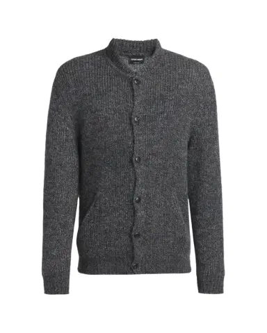 Giorgio Armani Men's Rib-Knit Mohair-Blend Cardigan | Thumbnail 1 Giorgio Armani Men's Rib-Knit Mohair-Blend Cardigan | Thumbnail 1