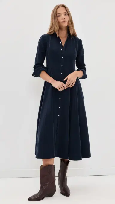 Polo Ralph Lauren Corduroy Collared Dress Navy | Thumbnail 2 Polo Ralph Lauren Corduroy Collared Dress Navy | Thumbnail 2