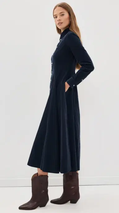 Polo Ralph Lauren Corduroy Collared Dress Navy | Thumbnail 4 Polo Ralph Lauren Corduroy Collared Dress Navy | Thumbnail 4