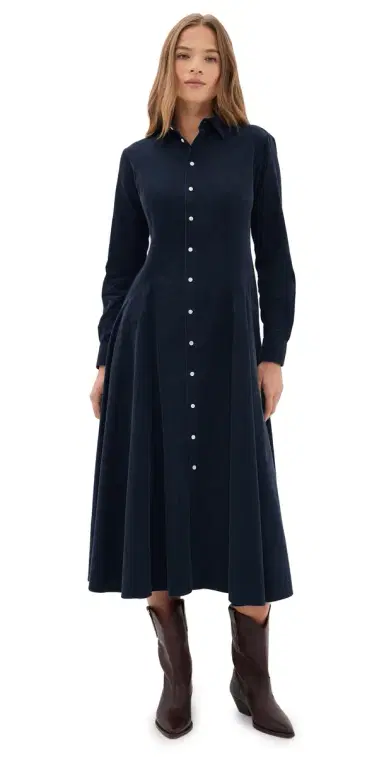 Polo Ralph Lauren Corduroy Collared Dress Navy | Thumbnail 1 Polo Ralph Lauren Corduroy Collared Dress Navy | Thumbnail 1