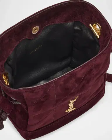 Saint Laurent Jamie Mini YSL Quilted Suede Crossbody Bag | Thumbnail 4 Saint Laurent Jamie Mini YSL Quilted Suede Crossbody Bag | Thumbnail 4